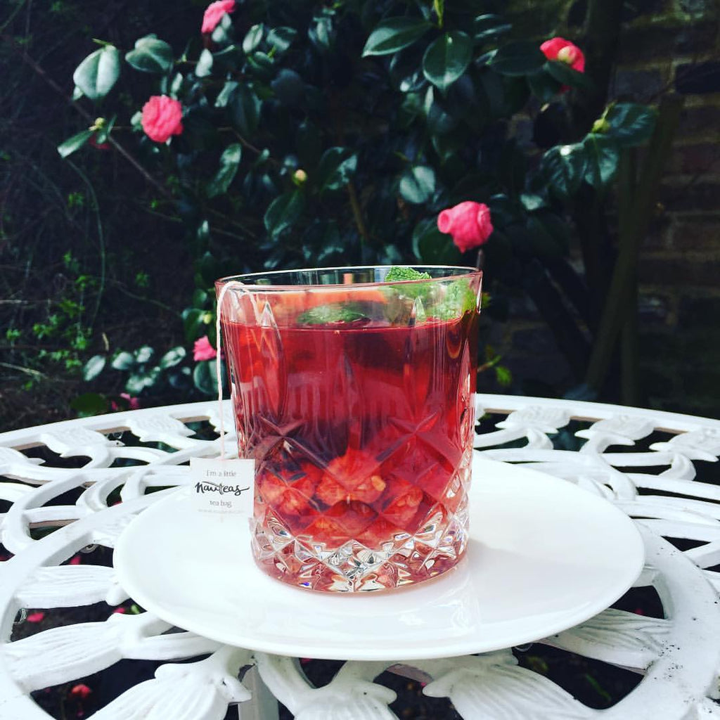 RECIPE: Cherry Loves Rose ice tea with honey and raspberries
