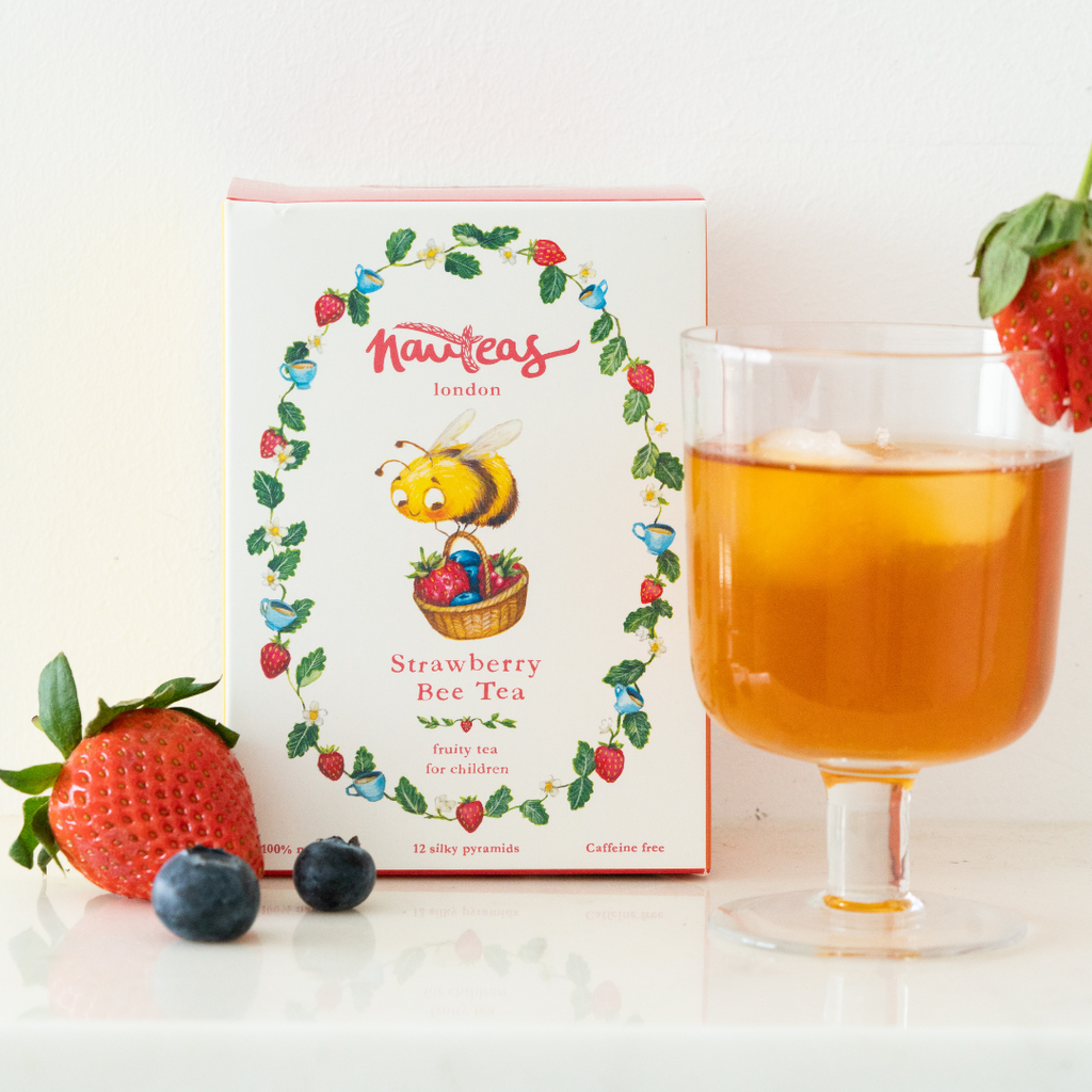 Strawberry Bee Tea for Kids - Whole Leaf Silky Pyramids